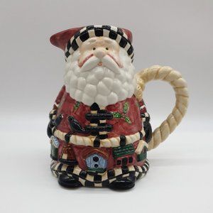 Christmas Fantasy LTD Santa Birdhouse Pitcher Holiday Decoration 7.75" Tall
